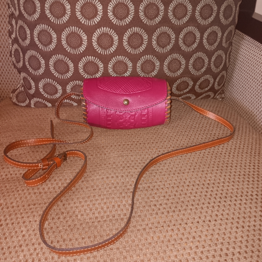 Patricia Nash Mini Leather Barrel Bag